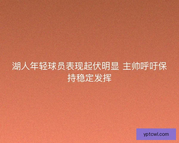 湖人年轻球员表现起伏明显 主帅呼吁保持稳定发挥